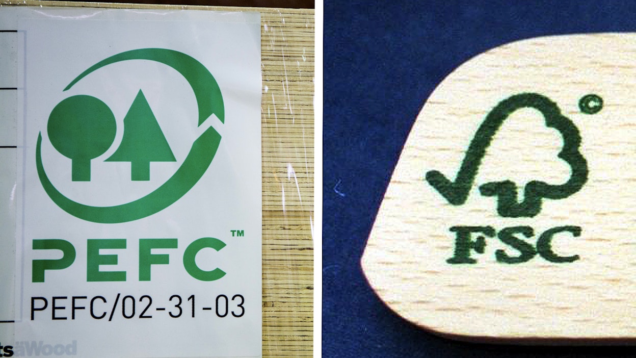 PEFC- ja FSC-sertifikaatit.
