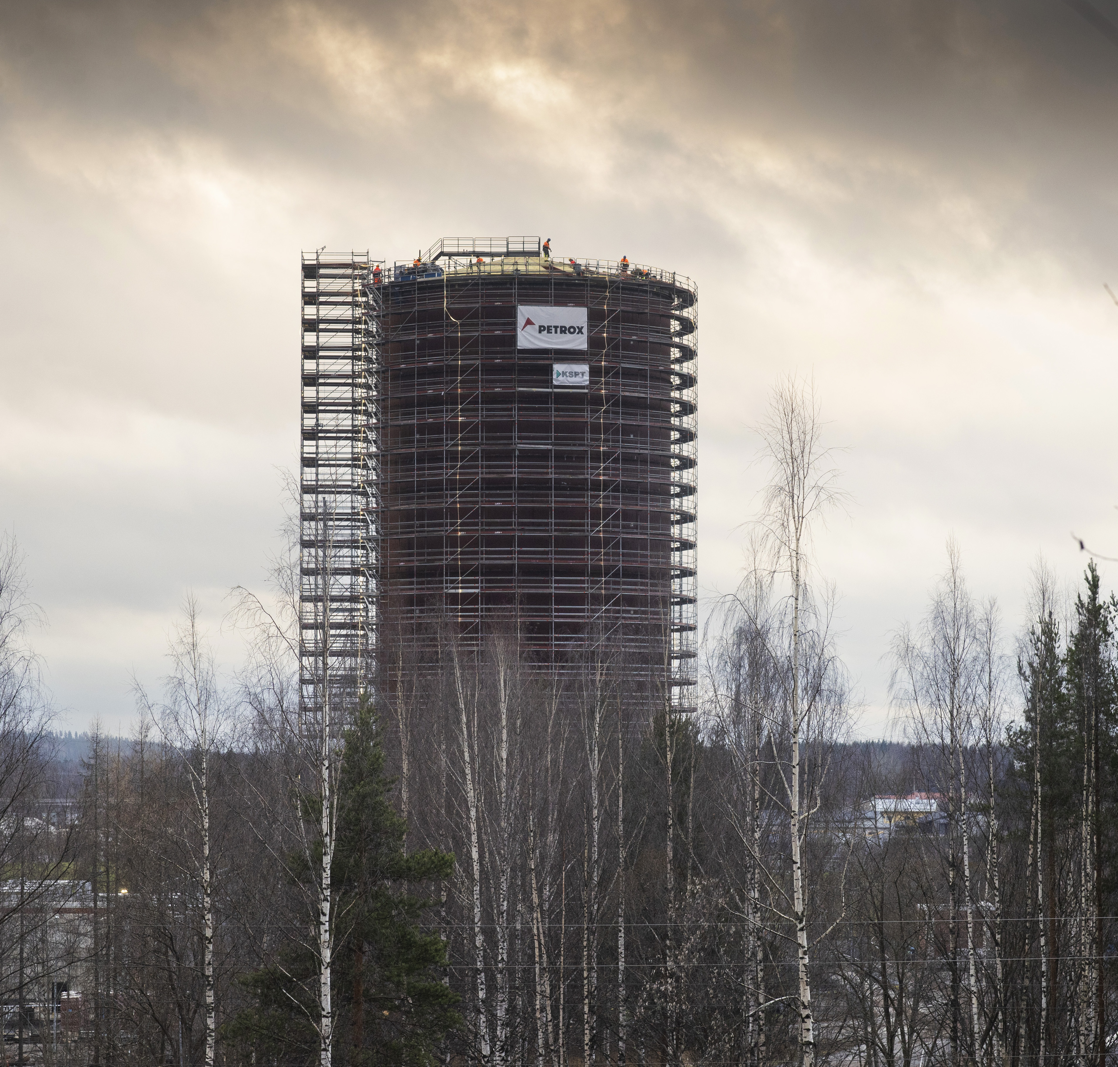 Kaukolämpöakun rakennustyöt olivat käynnissä joulukuun alussa.