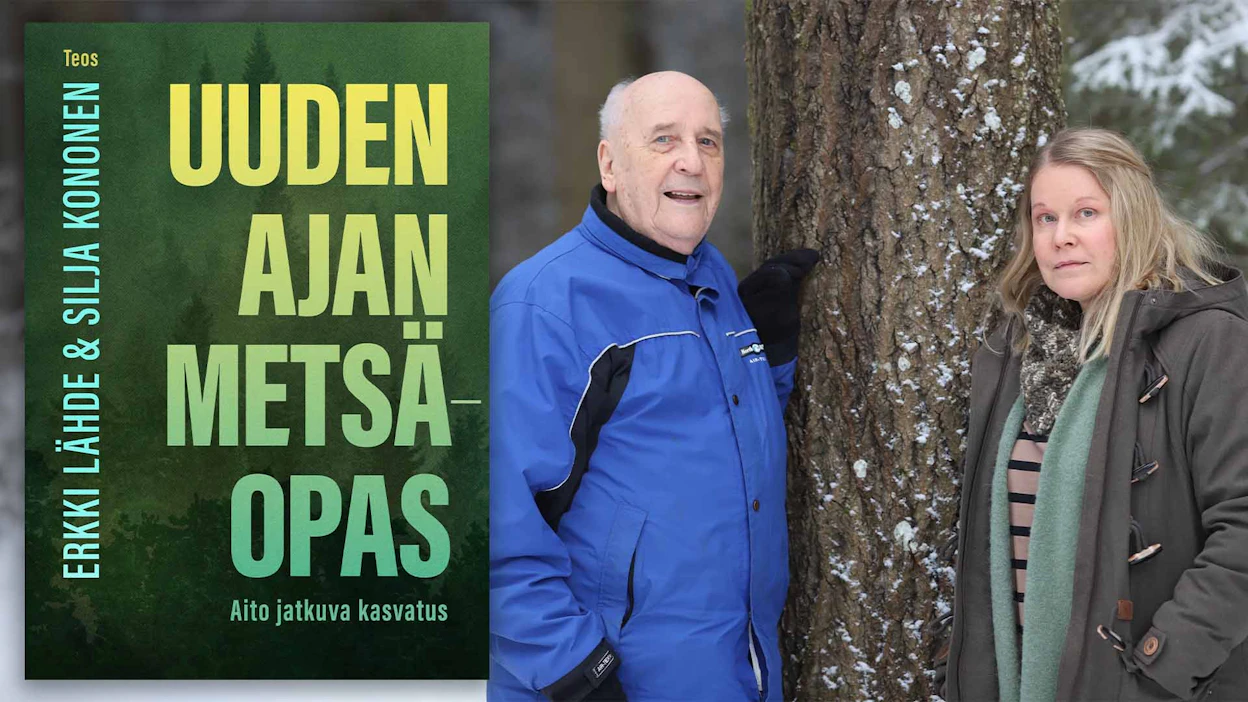 Uuden ajan metsäopas kiteyttää Erkki Lähteen elämäntyön tärkeimmät opit. Kirjan toinen kirjoittaja on toimittaja Silja Kononen.