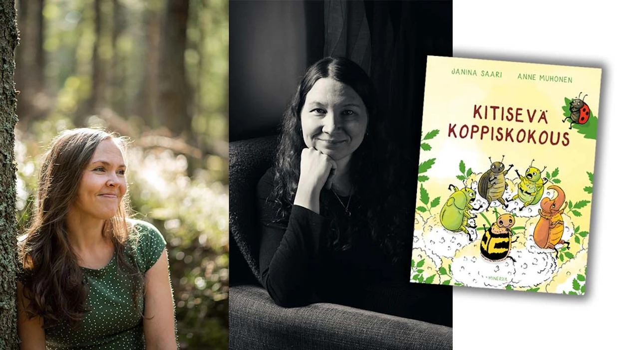 Liedon Vanhalinnassa asuva Janina Saari (vas.) toimii kääntäjänä kansainvälisillä markkinoilla. Luontokirja on hänen ensimmäinen julkaistu kirjansa. Kuvittaja Anne Muhosen (oik.) kynästä on syntynyt runsaasti sarjakuva-albumeja.