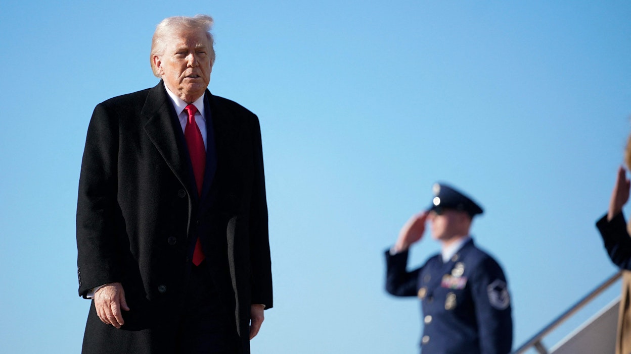 Yhdysvaltain presidentti Donald Trump on uhannut Irania hyökkäyksellä. AFP / LEHTIKUVA.