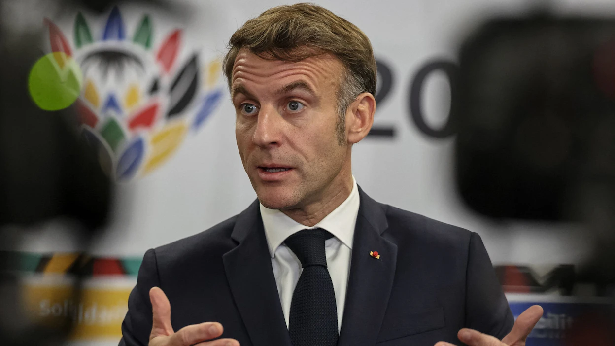 Ranskan presidentti Emmanuel Macronin mukaan Yhdysvaltain rauhansuunnitelmissa on hyviä aineksia jatkotyöstölle. LEHTIKUVA/AFP.