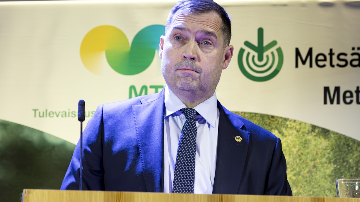 Vastavalittu MTK:n puheenjohtaja Tero Hemmilä.