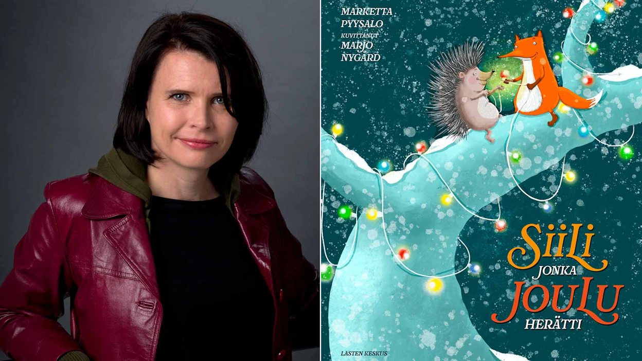 Marketta Pyysalo on aiemmin tehnyt lasten tietokirjoja ja kääntänyt lastenkirjoja. Kuvittaja-graafikko Marjo Nygård on saanut Finlandia Juniorin.