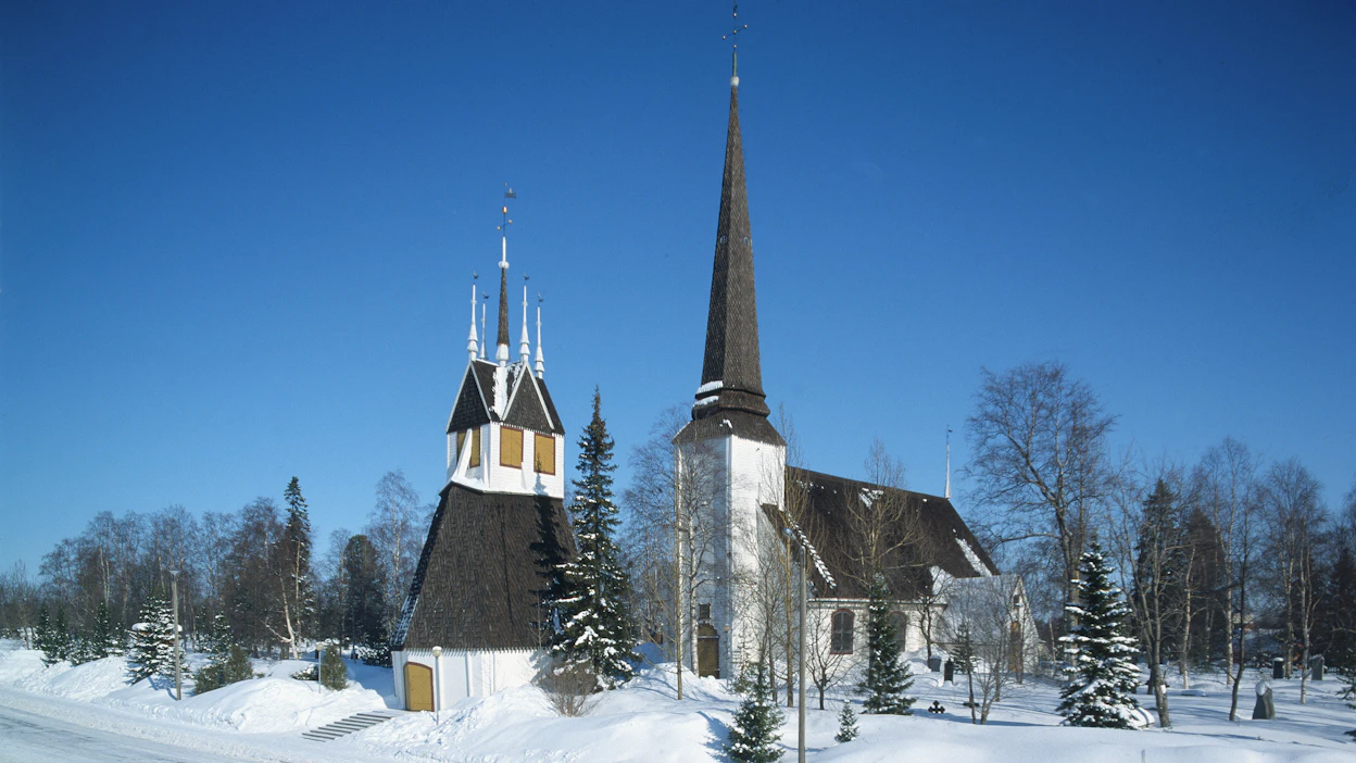 Tornion kirkko on kaupungin vanhin rakennus ja perustettu vuonna 1621. Arkistokuva vuodelta 1981.