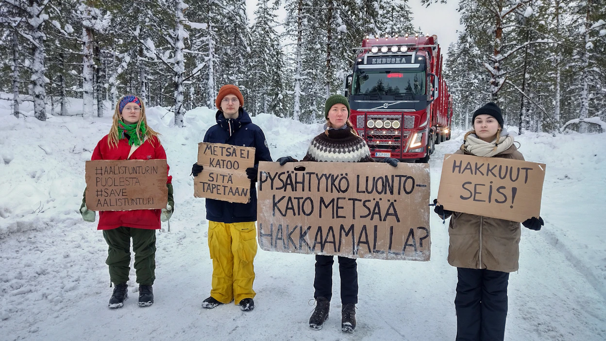 Aktivistit osoittivat mieltään tammikuussa 2023. Nyt osa heistä on saanut tuomion oikeudessa.