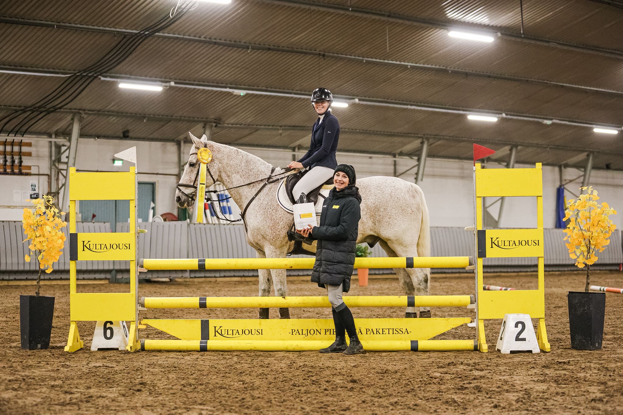 Roosa Partanen ja Clintiska de la Falize Z voittivat 110-sentin luokan hienoilla taitoarvostelupisteillä 8.8.