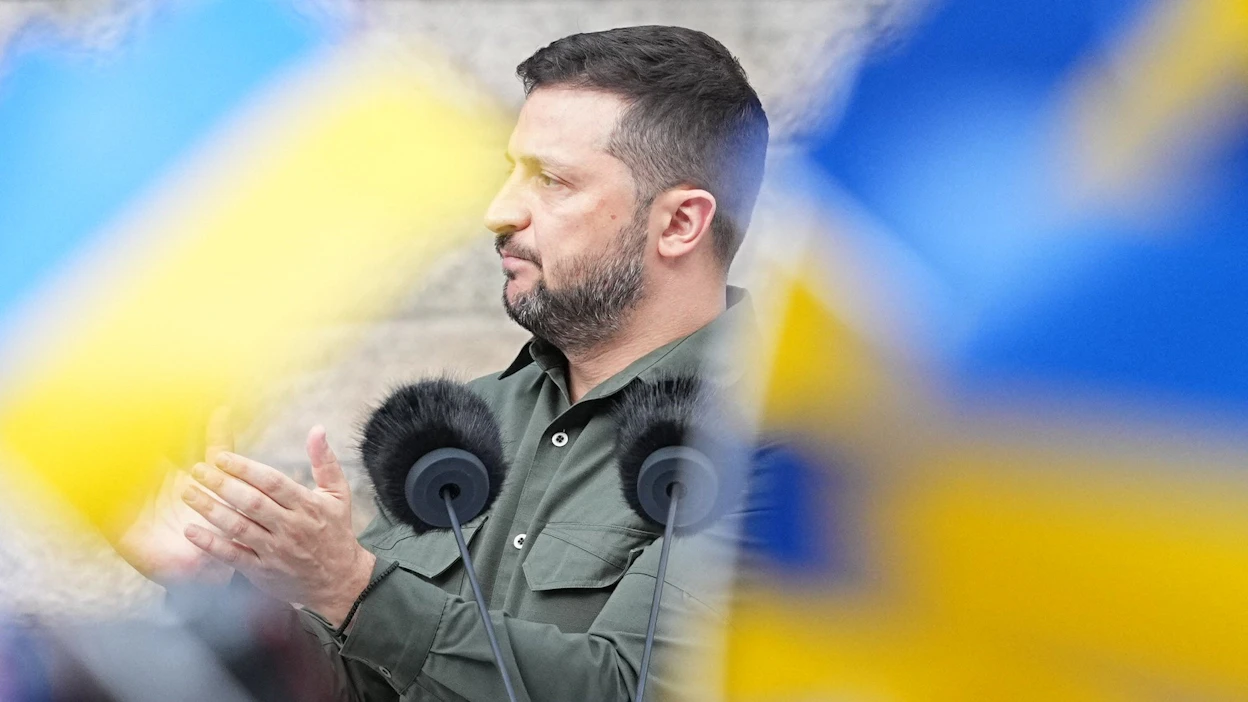 Ukrainan presidentti Volodymyr Zelenskyi sanoo olevansa varma siitä, että Venäjä häviää Ukrainassa käymänsä sodan. LEHTIKUVA.