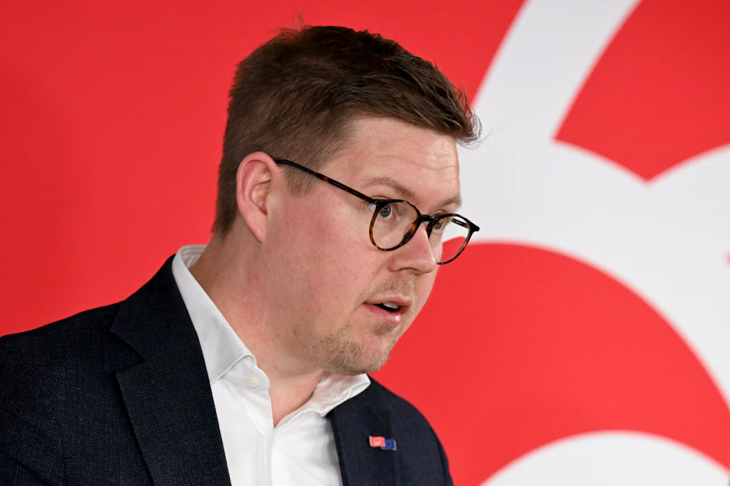 Antti Lindtmanin johtamalla SDP:llä kannatus kasvoi puoli prosenttiyksikköä Ylen mittauksessa. LEHTIKUVA / JUSSI NUKARI.