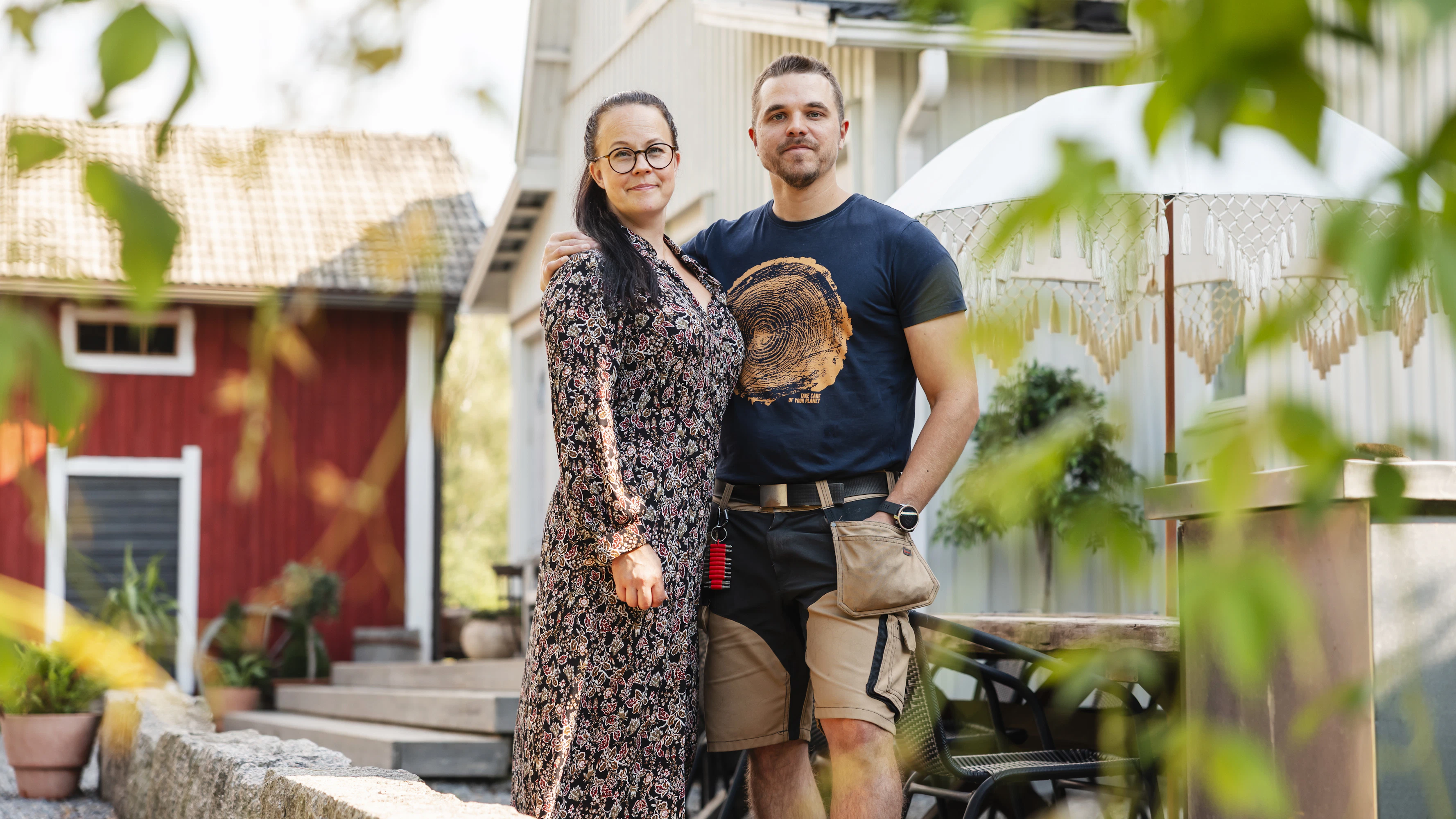 Pariskunta täydentää toisiaan, sillä Miia Anttila on sisustusihminen ja Ossi Lehtovaara kädentaitaja.