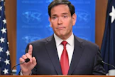 Yhdysvaltain ulkoministeri Marco Rubio saattaa osallistua Miamissa käytäviin neuvotteluihin lauantaina. LEHTIKUVA/AFP. 