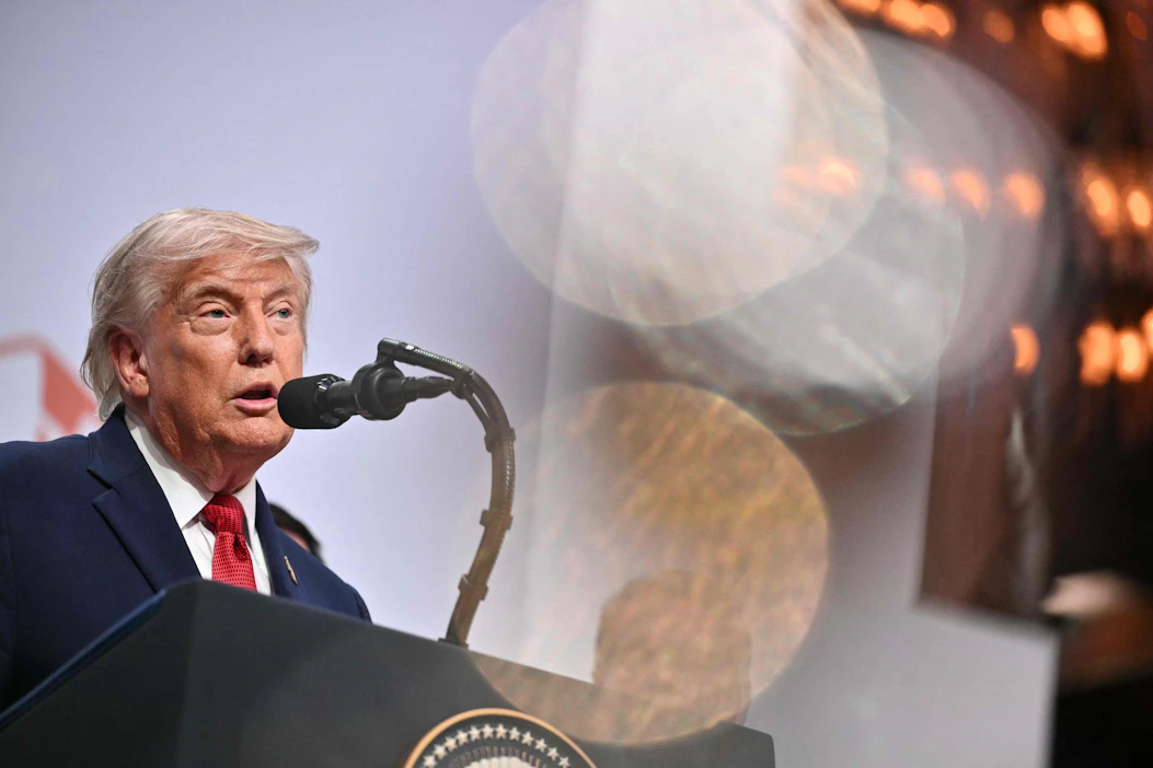 Yhdysvaltain presidentti Donald Trump arvioi keskiviikkona G7-huippukokouksen lopuksi, että alustava rauhansopimus voitaisiin allekirjoittaa jo torstaina. AFP/LEHTIKUVA.