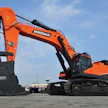 Doosan DX100LC-7:n työpaino on 100 tonnia.