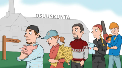 Osuuskunnat ovat syntyneet tarpeesta ratkaista ongelmia yhdessä, kirjoittaja toteaa.