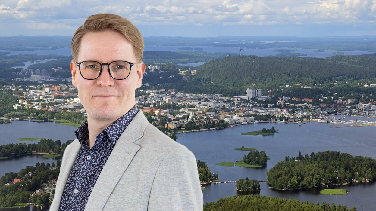 Kuopio koostuu nykyisin kantakaupungista ja laajoista maaseutualueista. Vesa Linnanmäki (kesk.) uskoo maaseutualueiden palveluiden puolustamisen olevan vaalivoiton takana.