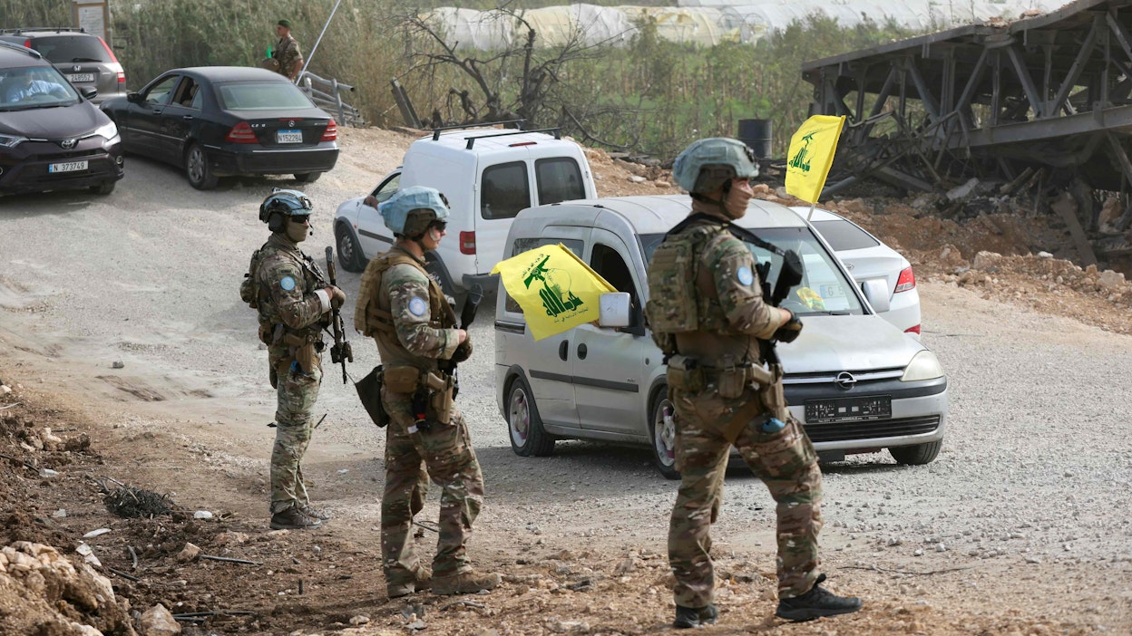 Kuvituskuvaa ranskalaisista YK:n rauhanturvaajista Libanonissa. AFP / LEHTIKUVA.