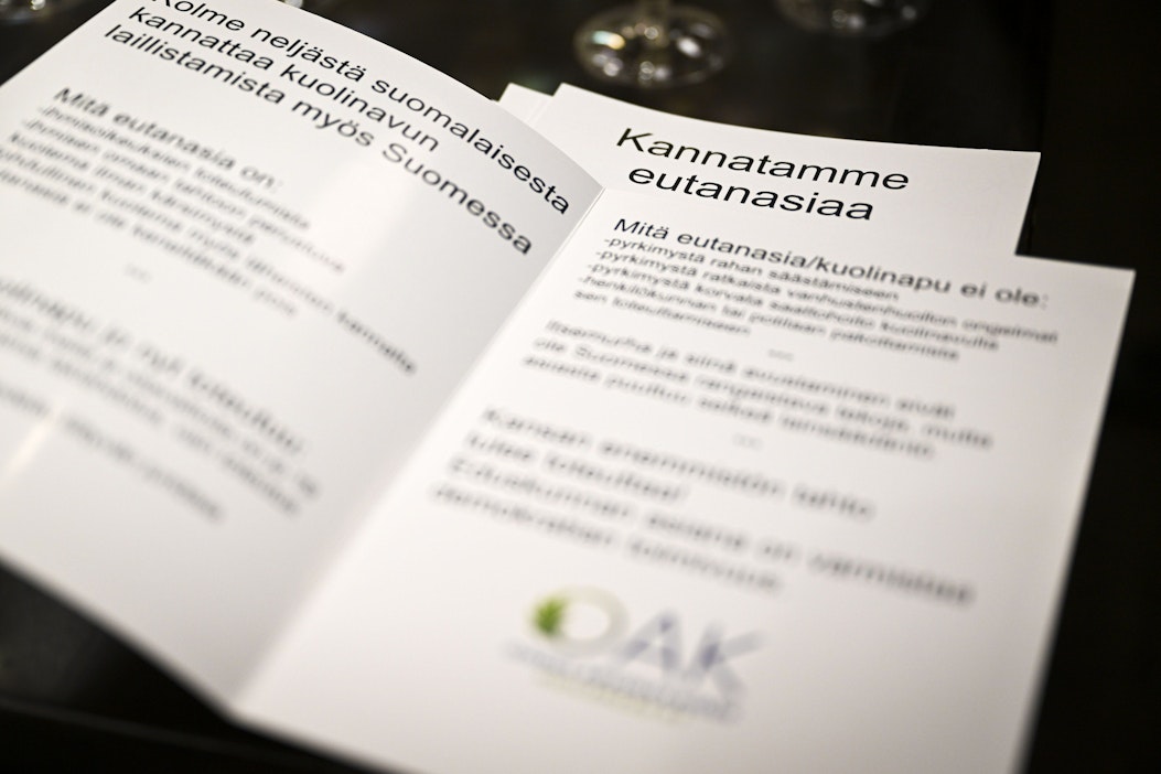 Eutanasian laillistamisen puolesta on tehty kansalaisaloite.LEHTIKUVA / EMMI KORHONEN.