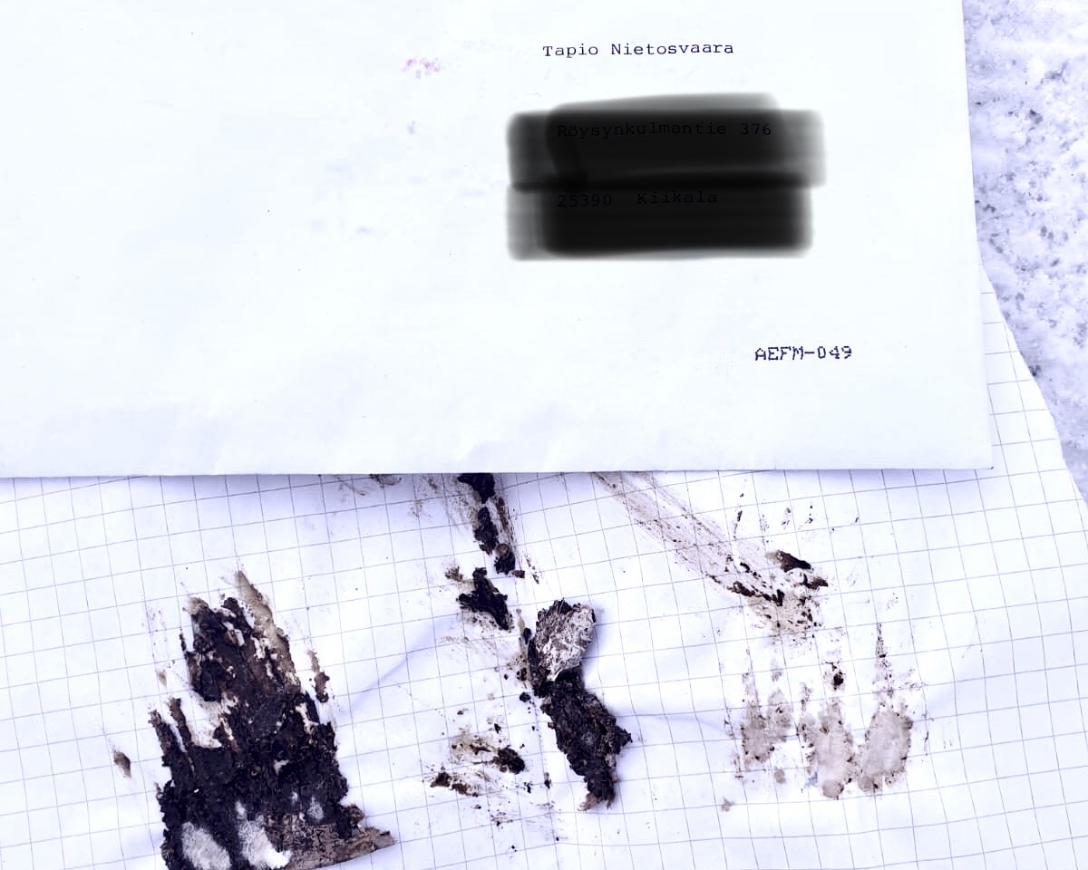 Nimellä postitse tullut kirje sisälsi ulostetta. ”Luulin ensin, että sain joulukortin.”